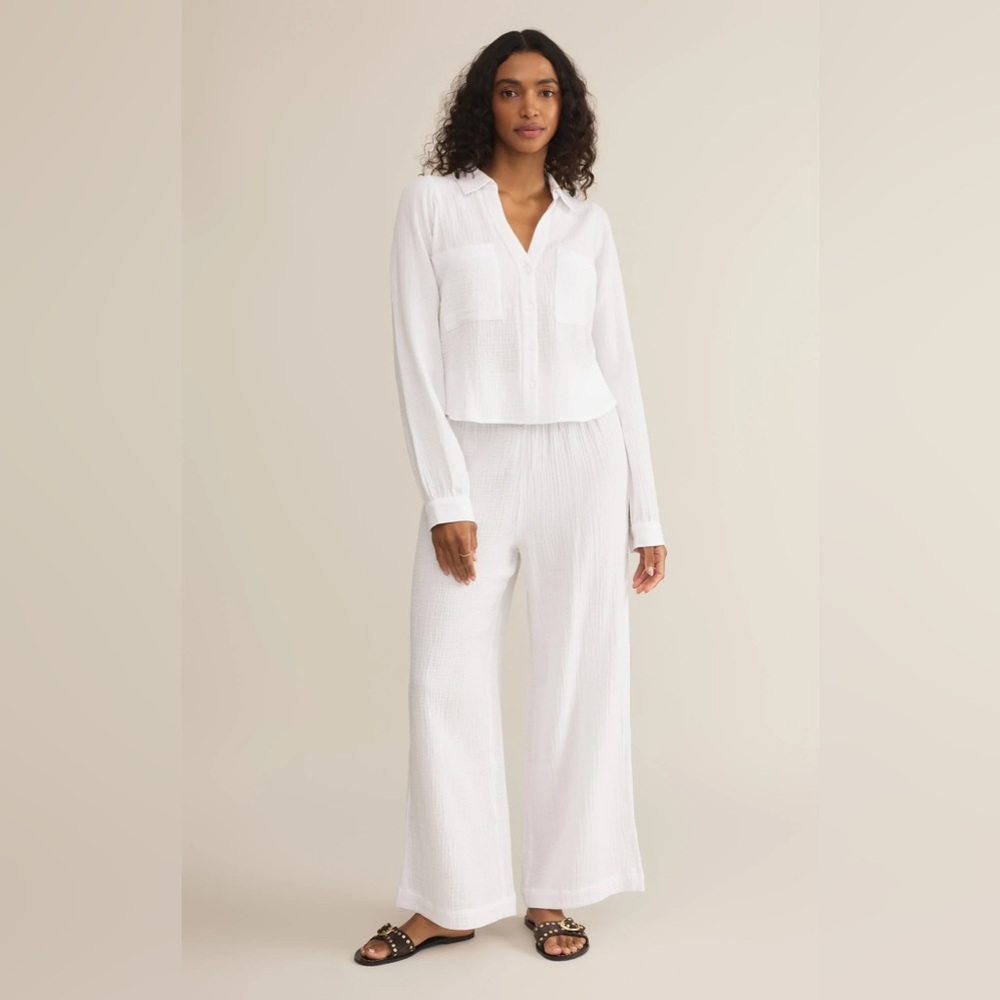 Z Supply White Wide Leg Pants